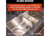 Lippert Single Farmers Sink; 27" x 16" x 7", Stainless Steel  • 389910