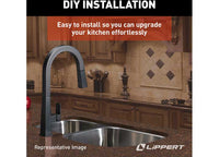 Lippert ABS Plastic Drop-In Rectangular Double Bowl Kitchen Sink - 25"L x 17"W  • 808488