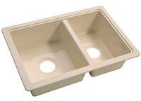 Lippert Plastic Parchment Drop-In Rectangular Double Bowl Kitchen Sink (25"L x 17"W)  • 809029