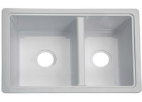 Lippert Plastic White Drop-In Rectangular Double Bowl Kitchen Sink (25"L x 17"W)  • 809030