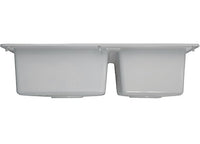 Lippert Plastic White Drop-In Rectangular Double Bowl Kitchen Sink (25"L x 17"W)  • 809030