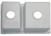 Lippert Plastic White Drop-In Rectangular Double Bowl Kitchen Sink (25"L x 17"W)  • 809030