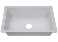 Lippert RV Single Kitchen Galley Sink - 25" x 17" x 6.6" White ABS Plastic  • 809032
