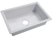 Lippert RV Single Kitchen Galley Sink - 25" x 17" x 6.6" White ABS Plastic  • 809032