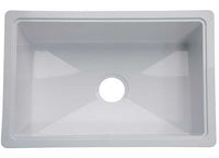 Lippert RV Single Kitchen Galley Sink - 25" x 17" x 6.6" White ABS Plastic  • 809032