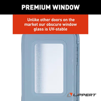Lippert Right Hinge RV Radius Entry Door with Screen Door - 26" x 78", Polar White  • V000381471