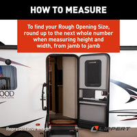 Lippert Right Hinge RV Radius Entry Door with Screen Door - 26" x 78", Polar White  • V000381471