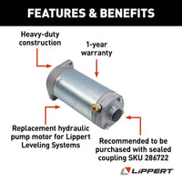 Lippert Replacement Hydraulic RV Leveling System Pump Motor  • 179327