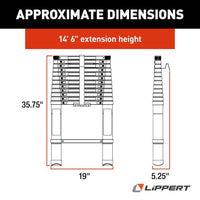 Lippert On-The-Go 14'6" Telescoping RV Ladder  • 2021126697