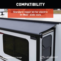 Lippert In-Wall Dual Rack Repair Kit for RV Slide-Outs - Fixed Side, Clear  • 366154