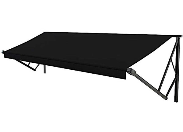Lippert Power & Hybrid 10'W x 8'Ext. Black Vinyl Hybrid RV Patio Awning Roller Assembly & Black End Caps  • V000211447