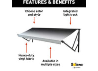 Lippert Power & Hybrid 19'W x 8'Ext. Black Fade Vinyl Hybrid RV Patio Awning Roller Assembly & Black End Caps  • V000211512
