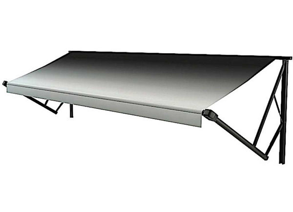 Lippert Power & Hybrid 21'W x 8'Ext. Black Fade Vinyl Hybrid RV Patio Awning Roller Assembly & Black End Caps  • V000211531
