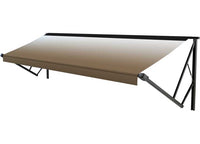 Lippert Power & Hybrid 18'W x 8'Ext. Sand Fade Vinyl Hybrid RV Patio Awning Roller Assembly & Black End Caps  • V000223170