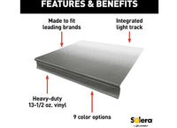 Lippert Solera Universal Vinyl Replacement Fabric for 16' RV Awning - White Fade  • V000334397