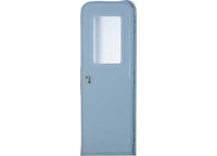 Lippert Right Hinge RV Radius Entry Door with Screen Door - 26" x 70", Polar White  • V000381469