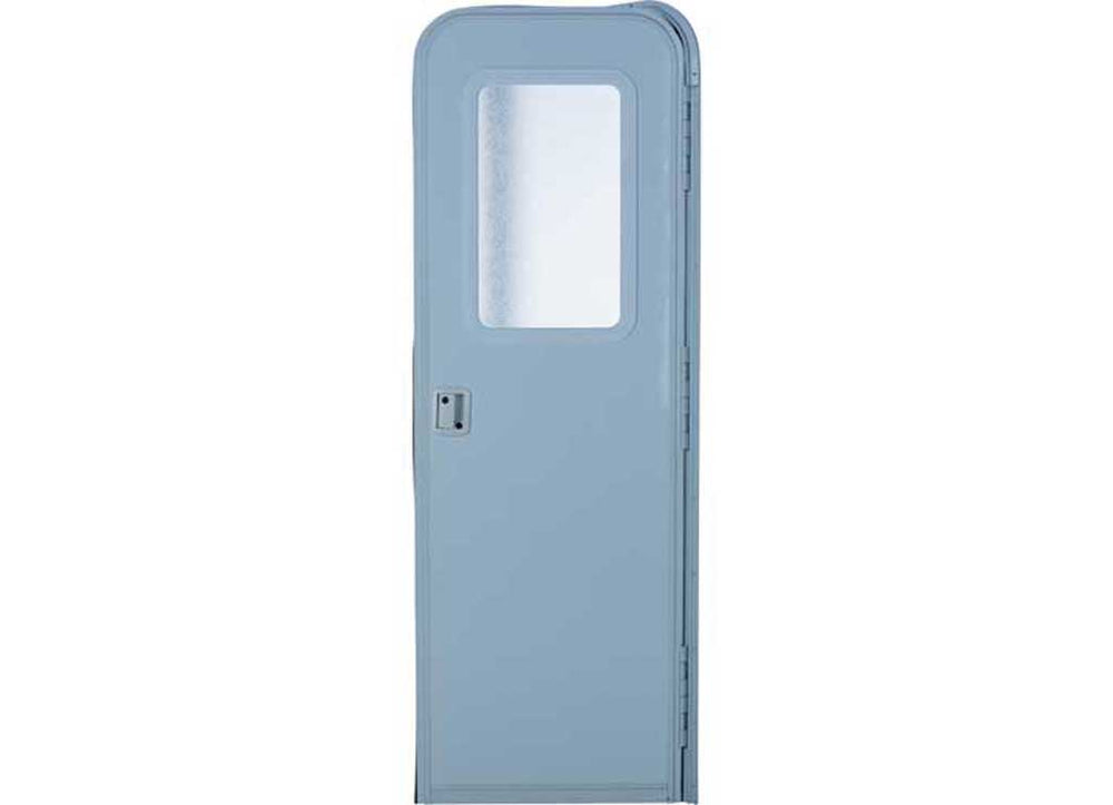 Lippert RV Entry Door - Radius, Right Hand Orientation, 28"W x 72"H, Polar White w/White Window Frame  • V000381472