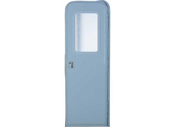 Lippert RV Entry Door - Radius, Right Hand Orientation, 28"W x 72"H, Polar White w/White Window Frame  • V000381472