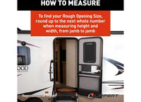 Lippert Right Hinge RV Radius Entry Door with Screen Door - 32" x 72", Polar White  • V000381473