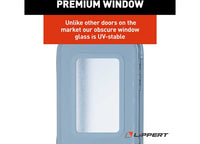 Lippert Right Hinge RV Radius Entry Door with Screen Door - 32" x 72", Polar White  • V000381473