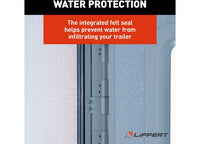 Lippert Right Hinge RV Radius Entry Door with Screen Door - 26" X 72", Polar White, Black Window Frame  • V000381479