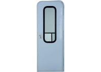 Lippert Right Hinge Upgraded RV Radius Entry Door with Screen Door - 26" x 72", Polar White  • V000431028