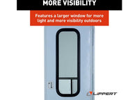 Lippert Right Hinge Upgraded RV Radius Entry Door with Screen Door - 26" x 72", Polar White  • V000431028