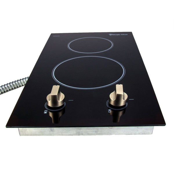Magic Chef 12" Electric Cooktop, 120V, Black  • MCSCTE12BG2