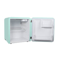 Magic Chef 1.6 Cubic Feet Retro Style Mini Fridge, Mint Green  • MCR16CHM