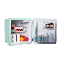 Magic Chef 1.6 Cubic Feet Retro Style Mini Fridge, Mint Green  • MCR16CHM