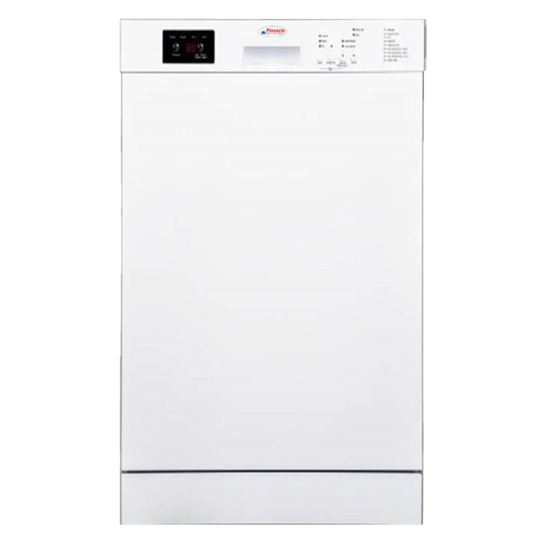 Pinnacle 18" Built-In Dishwasher 8 Place Settings & 8 Wash Programs, White  • WB 1840