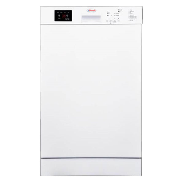 Pinnacle 18" Built-In Dishwasher 8 Place Settings & 8 Wash Programs, White  • WB 1840