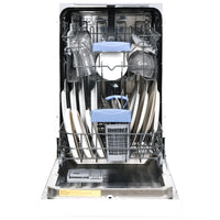 Pinnacle 18" Built-In Dishwasher 8 Place Settings & 8 Wash Programs, White  • WB 1840