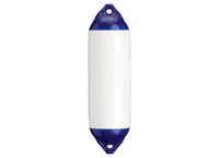 Polyform 7.5" X 26" F-Series Boat Fender, White/Blue  • F-02 WHITE