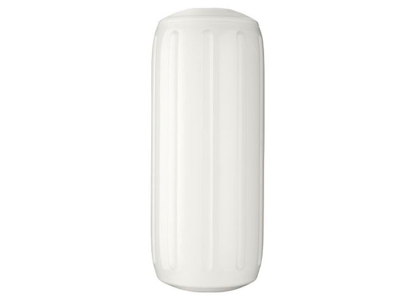 Polyform 8.5" D x 20.5" L White Line Through Center Cylindrical Inflatable Fender with Air Adaptor  • HTM-2 WHITE
