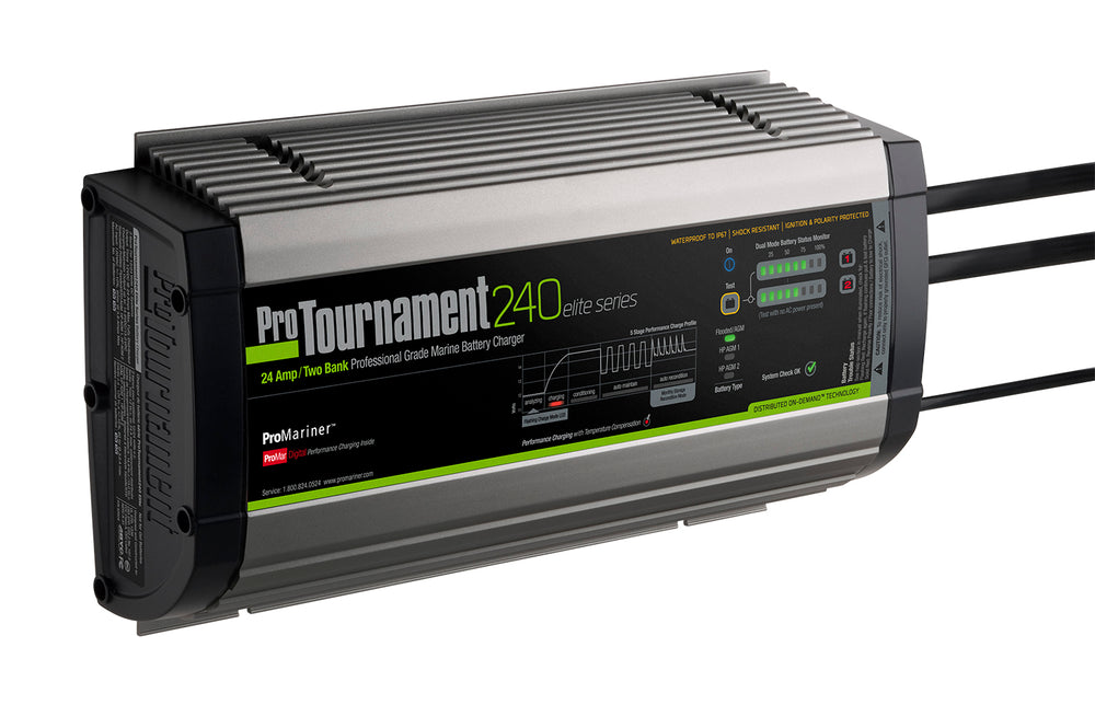 ProMariner ProTournament 240 Elite Dual Charger - 24 Amp, 2 Bank  • 52024
