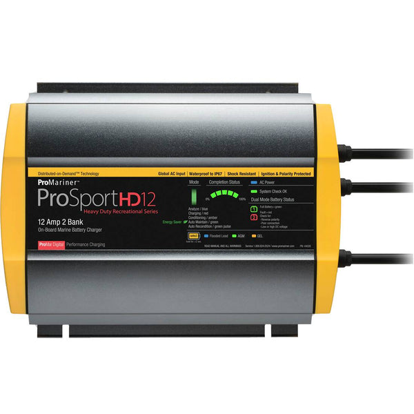 ProMariner ProSportHD 12 Global Gen 4 - 12 Amp - 2 Bank Battery Charger  • 44026
