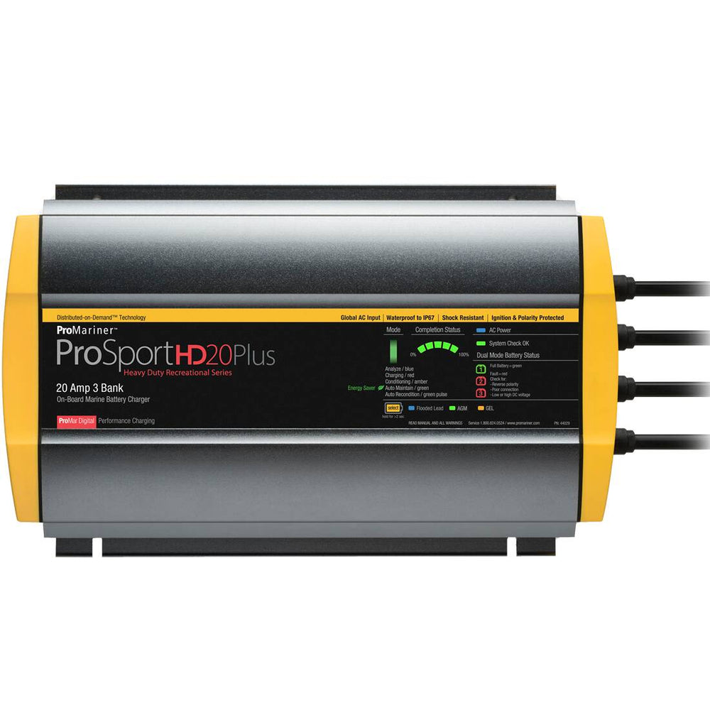 ProMariner ProSportHD 20 Plus Global Gen 4 - 20 Amp - 3-Bank Battery Charger  • 44029