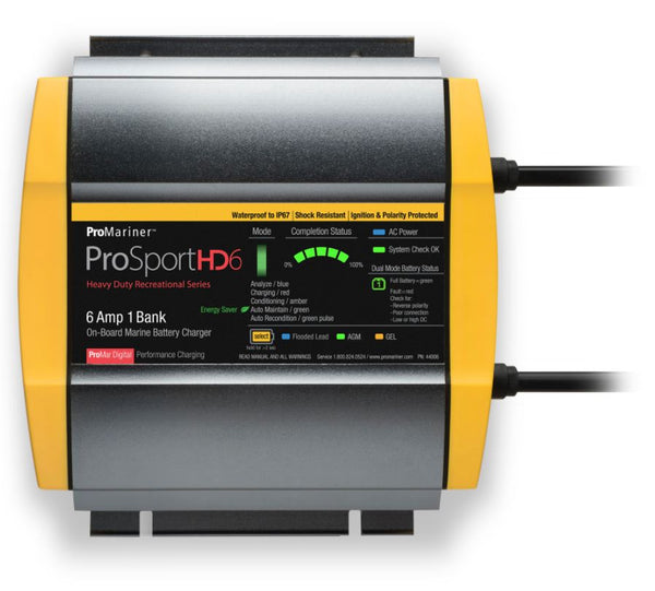 ProMariner ProSportHD 6 Gen 4 - 6 Amp - 1 Bank Battery Charger  • 44006