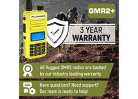 Rugged Radios 2 PACK - Rugged GMR2 PLUS - GMRS / FRS Two Way Handheld Radios,  Safety Yellow  • GMR2-PLUS-2-PACK-HV