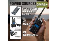 Rugged Radios 2 PACK - Rugged GMR2 PLUS - GMRS / FRS Two Way Handheld Radios, Grey  • GMR2-PLUS-2-PACK