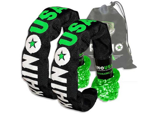 Rhino USA 1/2" Synthetic Soft Shackles, Green  • SFTSHACK-12-GRN-2