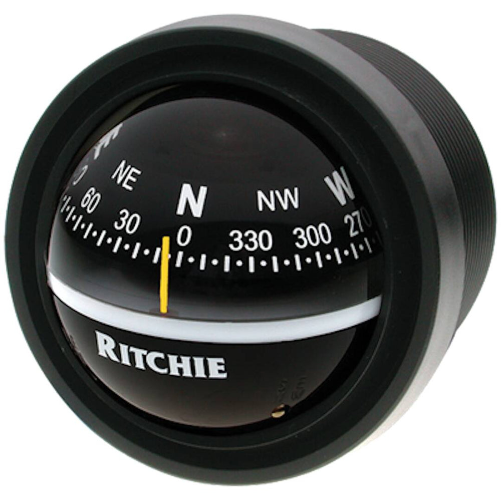 Ritchie Explorer Black Bulkhead Mount Compass  • V-57.2