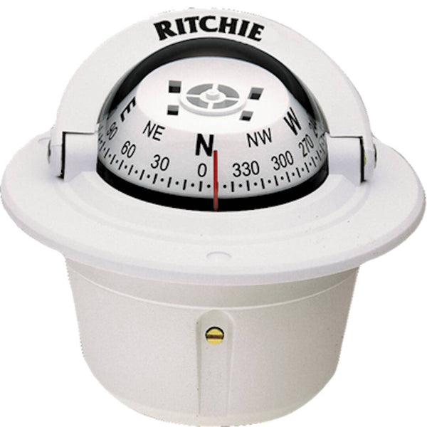 Ritchie Explorer White Flush Mount Compass  • F-50W