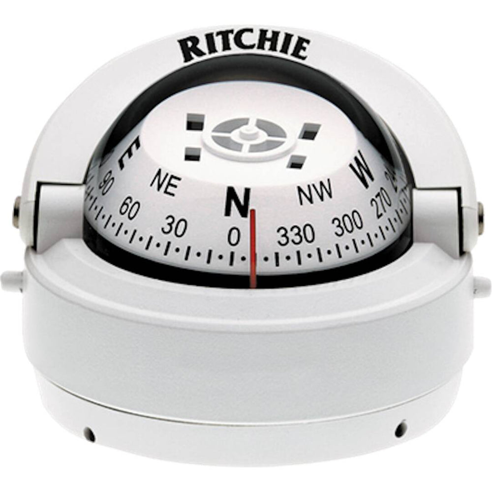 Ritchie Explorer White Binnacle/Surface Mount Compass  • S-53W
