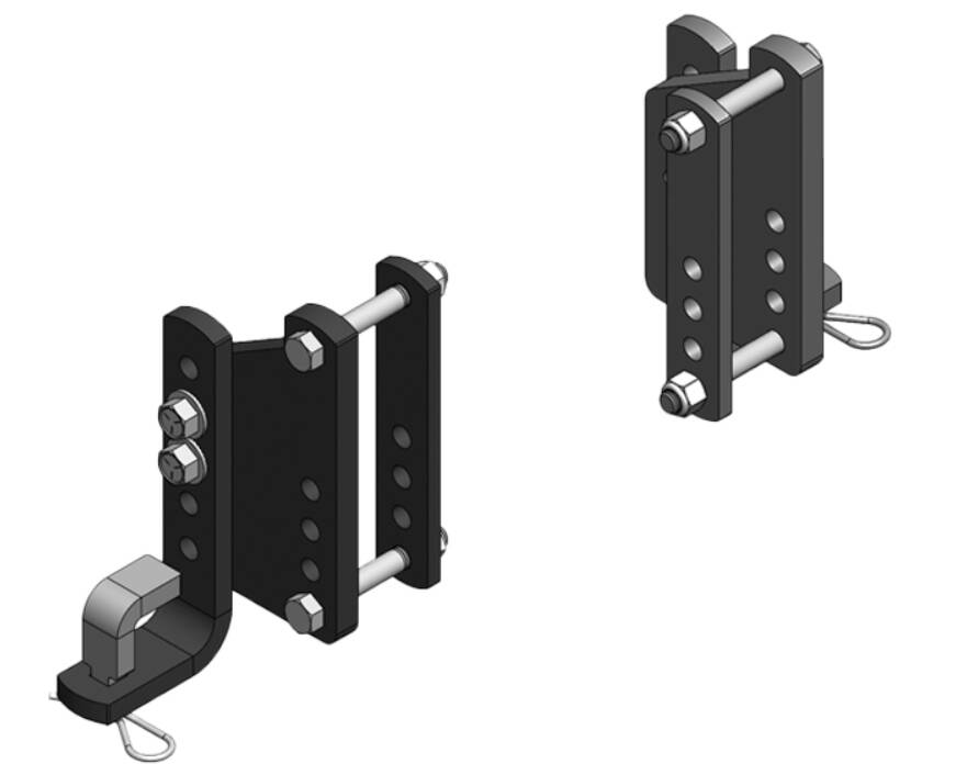 Blue Ox TrackPro 2-Point L Brackets with Mounts, Pair, Kit  • BXW4074