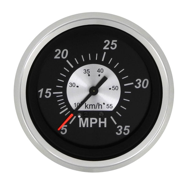 Sierra Black Sterling Series 3" Speedometer, 5-35 MPH  • 67283P