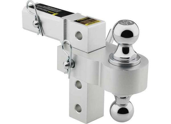 Smittybilt 6" Adjustable Aluminum Ball Mount, 2" and 1-7/8" Balls, 2" Receivers, 6,000 lbs Rating  • 2925