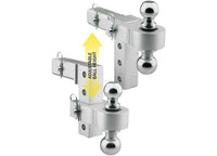 Smittybilt 6" Adjustable Aluminum Ball Mount, 2" and 1-7/8" Balls, 2" Receivers, 6,000 lbs Rating  • 2925
