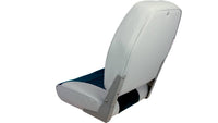 Springfield Marine Gray/Blue High Back Folding Boat Seat, 21.5" H x 16" W x 15.5" D  • 1040661